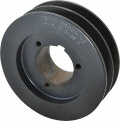 Browning - 2 Groove, 1/2 to 1-3/4 Bore Diam, 5.35" Outside Diam, QD Bushed V Belt Sheave - 4.6 A Diam Belt Pitch - Exact Tool & Supply