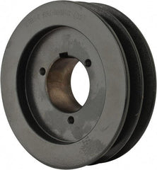 Browning - 2 Groove, 1/2 to 1-1/2 Bore Diam, 5-3/4" Outside Diam, QD Bushed V Belt Sheave - 5.0 A Diam Belt Pitch - Exact Tool & Supply