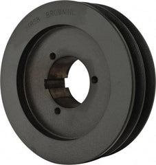 Browning - 2 Groove, 1/2 to 1-3/4 Bore Diam, 6.15" Outside Diam, QD Bushed V Belt Sheave - 5.4 A Diam Belt Pitch - Exact Tool & Supply
