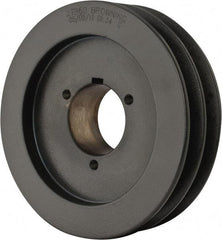 Browning - 2 Groove, 1/2 to 1-3/4 Bore Diam, 6.35" Outside Diam, QD Bushed V Belt Sheave - 5.6 A Diam Belt Pitch - Exact Tool & Supply