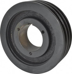 Browning - 3 Groove, 3/4 to 2-11/16 Bore Diam, 7-3/4" Outside Diam, QD Bushed V Belt Sheave - 7.0 A Diam Belt Pitch - Exact Tool & Supply