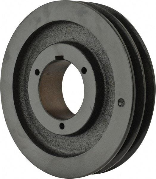 Browning - 2 Groove, 3/4 to 2-11/16 Bore Diam, 8.35" Outside Diam, QD Bushed V Belt Sheave - 7.6 A Diam Belt Pitch - Exact Tool & Supply