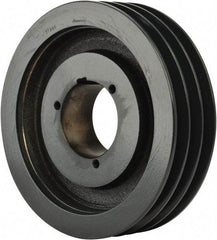 Browning - 3 Groove, 3/4 to 2-11/16 Bore Diam, 8.95" Outside Diam, QD Bushed V Belt Sheave - 8.2 A Diam Belt Pitch - Exact Tool & Supply