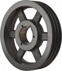 Browning - 3 Groove, 3/4 to 2-11/16 Bore Diam, 11.35" Outside Diam, QD Bushed V Belt Sheave - 10.6 A Diam Belt Pitch - Exact Tool & Supply