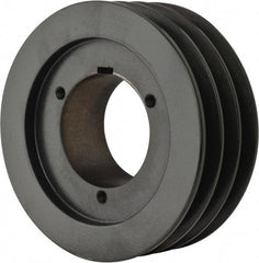 Browning - 3 Groove, 3/4 to 2-11/16 Bore Diam, 6.55" Outside Diam, QD Bushed V Belt Sheave - 5.8 A Diam Belt Pitch - Exact Tool & Supply