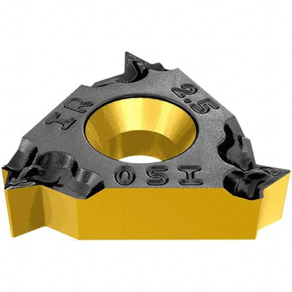 Iscar - 16IR Internal Right Hand ISO Laydown Threading Insert - Grade IC908, TiAlN Coated Carbide, 9.53mm Inscribed Circle - Exact Tool & Supply