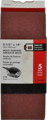 Porter-Cable - 2-1/2" Wide x 14" OAL, 60 Grit, Aluminum Oxide Abrasive Belt - Aluminum Oxide, Medium, Coated, X Weighted Cloth Backing - Exact Tool & Supply