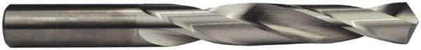 M.A. Ford - 33/64" 118° Solid Carbide Jobber Drill - TiN Finish, Right Hand Cut, Spiral Flute, Straight Shank, 5-1/4" OAL, Four Facet Point - Exact Tool & Supply