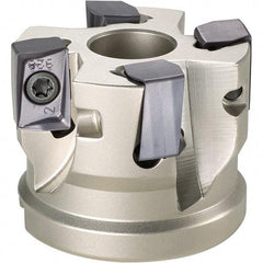 Iscar - 5 Inserts, 3" Cut Diam, 1" Arbor Diam, 0.642" Max Depth of Cut, Indexable Square-Shoulder Face Mill - 0/90° Lead Angle, 2" High, H490 AN.X 1706 Insert Compatibility, Through Coolant, Series Helido - Exact Tool & Supply