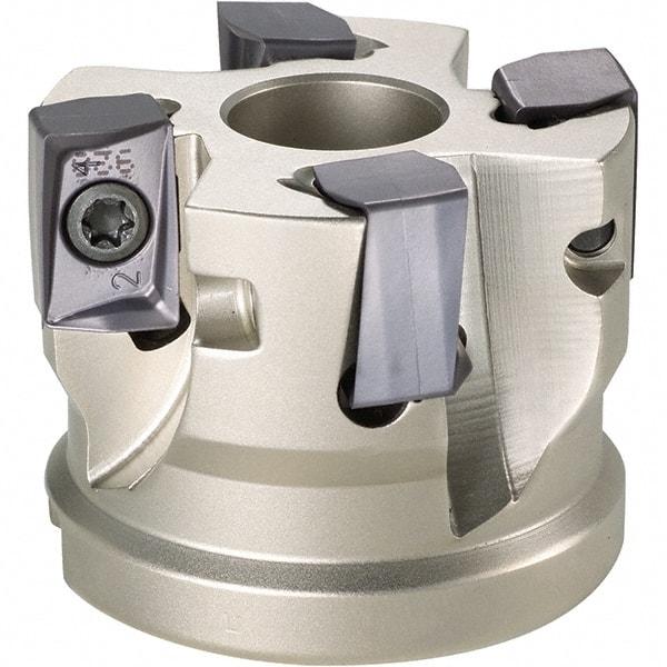 Iscar - 12 Inserts, 10" Cut Diam, 2-1/2" Arbor Diam, 0.642" Max Depth of Cut, Indexable Square-Shoulder Face Mill - 0/90° Lead Angle, 2-1/2" High, H490 AN.X 17 Insert Compatibility, Series Helido - Exact Tool & Supply