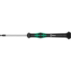 Wera - 2.5mm Hex Ball End Driver - 2-3/8" Bade Length, Multi Handle, 305mm OAL - Exact Tool & Supply