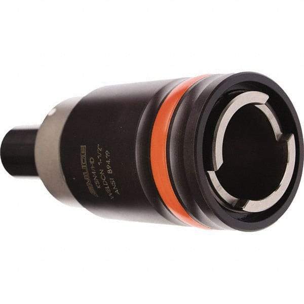 Emuge - 1-1/2" Straight Shank Diam Tension & Compression Tapping Chuck - M14 Min Tap Capacity, 5.7874" Projection, Size 4 Adapter, Quick Change, Through Coolant - Exact Tool & Supply