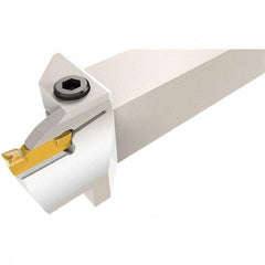 Iscar - HFH, Internal or External, Right Hand, 32mm Max Depth of Cut, 5 to 5mm Groove Width, Indexable Grooving Tool Holder - DGN.., GRIP 5.., HFPR 50.. Insert Compatibility, 25mm Shank Height, 25mm Shank Width, 150mm OAL - Exact Tool & Supply