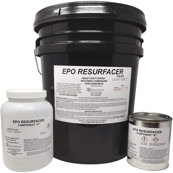 Made in USA - 50 Lb Concrete Repair/Resurfacing - Light Gray, 25 Sq Ft Coverage, Epoxy Resin - Exact Tool & Supply