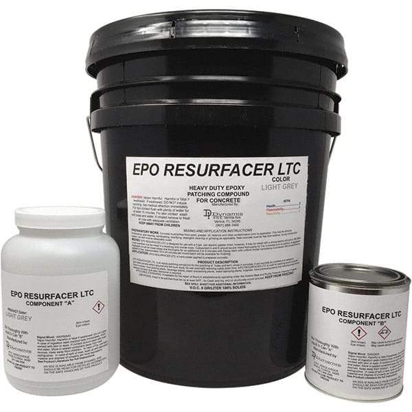 Made in USA - 50 Lb Concrete Repair/Resurfacing - Light Gray, 25 Sq Ft Coverage, Epoxy Resin - Exact Tool & Supply