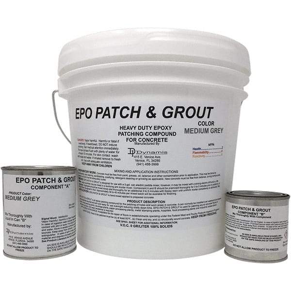 Made in USA - 2 Gal Concrete Repair/Resurfacing - Medium Gray, 25 Sq Ft Coverage, Epoxy Resin - Exact Tool & Supply
