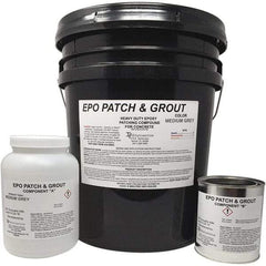 Made in USA - 5 Gal Concrete Repair/Resurfacing - Medium Gray, 25 Sq Ft Coverage, Epoxy Resin - Exact Tool & Supply