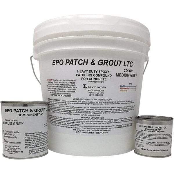 Made in USA - 2 Gal Concrete Repair/Resurfacing - Medium Gray, 25 Sq Ft Coverage, Epoxy Resin - Exact Tool & Supply