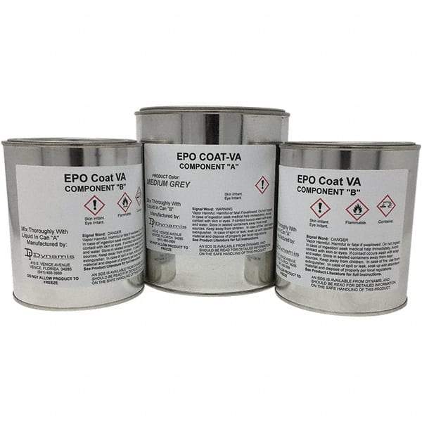 Made in USA - 1 Gal Gloss High-Solid Gray Concrete Floor Coating - 150 Sq Ft/Gal Coverage, 87 g/L VOC Content - Exact Tool & Supply