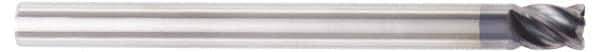 Kennametal - 5/8", 1-1/4" LOC, 5/8" Shank Diam, 3-1/2" OAL, 4 Flute, Solid Carbide Square End Mill - Single End, AlTiN Finish, Spiral Flute, Variable° Helix, Centercutting, Right Hand Cut, Right Hand Flute, Series HPHVT - Exact Tool & Supply