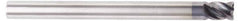 Kennametal - 5/8", 1-1/4" LOC, 5/8" Shank Diam, 3-1/2" OAL, 4 Flute, Solid Carbide Square End Mill - Single End, AlTiN Finish, Spiral Flute, Variable° Helix, Centercutting, Right Hand Cut, Right Hand Flute, Series HPHVT - Exact Tool & Supply