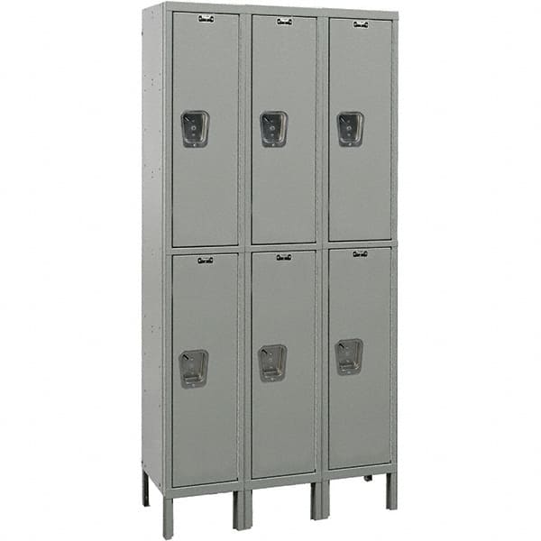 Hallowell - 6 Door, 2 Tier, Premium Wardrobe Lockers - Exact Tool & Supply