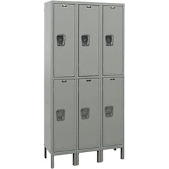Hallowell - 6 Door, 2 Tier, Premium Wardrobe Lockers - Exact Tool & Supply