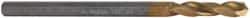 Guhring - 3mm 140° Spiral Flute Solid Carbide Screw Machine Drill Bit - TiN Finish, Right Hand Cut, 16mm Flute Length, 46mm OAL, SF Point, Straight Shank - Exact Tool & Supply