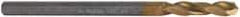 Guhring - 3mm 140° Spiral Flute Solid Carbide Screw Machine Drill Bit - TiN Finish, Right Hand Cut, 16mm Flute Length, 46mm OAL, SF Point, Straight Shank - Exact Tool & Supply
