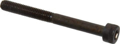Made in USA - M5x0.80 Metric Coarse Hex Socket Drive, Socket Cap Screw - Grade 12.9 Alloy Steel, Black Oxide Finish, Partially Threaded, 50mm Length Under Head - Exact Tool & Supply