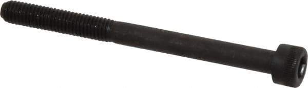 Made in USA - M5x0.80 Metric Coarse Hex Socket Drive, Socket Cap Screw - Grade 12.9 Alloy Steel, Black Oxide Finish, Partially Threaded, 60mm Length Under Head - Exact Tool & Supply