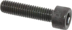 Made in USA - M6x1.00 Metric Coarse Hex Socket Drive, Socket Cap Screw - Grade 12.9 Alloy Steel, Black Oxide Finish, Fully Threaded, 25mm Length Under Head - Exact Tool & Supply