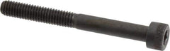 Made in USA - M6x1.00 Metric Coarse Hex Socket Drive, Socket Cap Screw - Grade 12.9 Alloy Steel, Black Oxide Finish, Partially Threaded, 55mm Length Under Head - Exact Tool & Supply