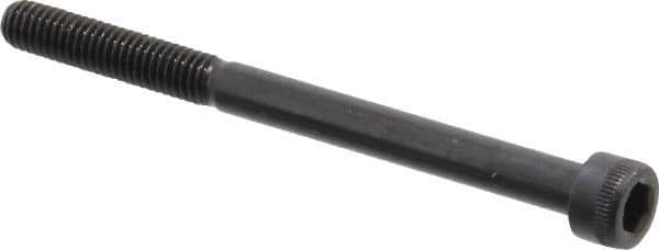 Made in USA - M6x1.00 Metric Coarse Hex Socket Drive, Socket Cap Screw - Grade 12.9 Alloy Steel, Black Oxide Finish, Partially Threaded, 75mm Length Under Head - Exact Tool & Supply