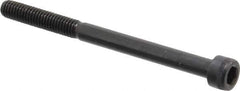 Made in USA - M6x1.00 Metric Coarse Hex Socket Drive, Socket Cap Screw - Grade 12.9 Alloy Steel, Black Oxide Finish, Partially Threaded, 75mm Length Under Head - Exact Tool & Supply