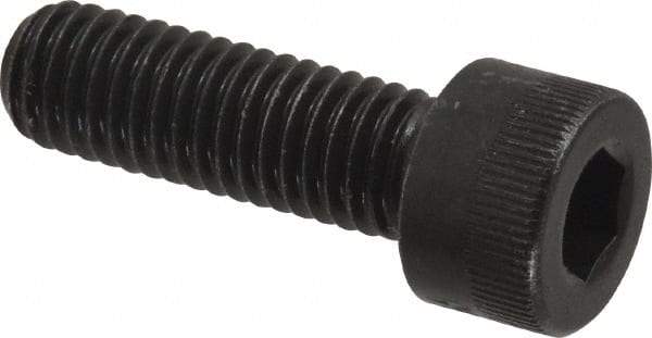 Made in USA - M8x1.25 Metric Coarse Hex Socket Drive, Socket Cap Screw - Grade 12.9 Alloy Steel, Black Oxide Finish, Fully Threaded, 25mm Length Under Head - Exact Tool & Supply