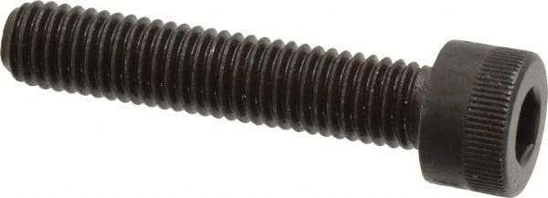 Made in USA - M8x1.25 Metric Coarse Hex Socket Drive, Socket Cap Screw - Grade 12.9 Alloy Steel, Black Oxide Finish, Fully Threaded, 40mm Length Under Head - Exact Tool & Supply