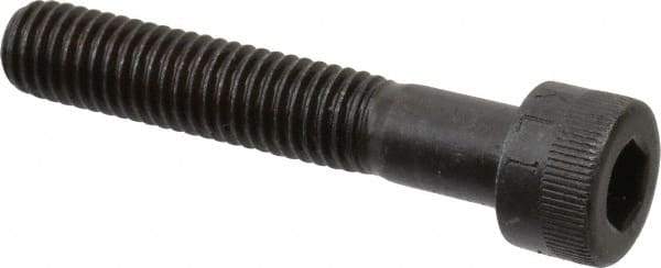 Made in USA - M8x1.25 Metric Coarse Hex Socket Drive, Socket Cap Screw - Grade 12.9 Alloy Steel, Black Oxide Finish, Partially Threaded, 45mm Length Under Head - Exact Tool & Supply