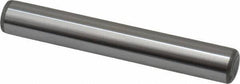 Made in USA - 7/16" Diam x 3" Pin Length Grade 8 Alloy Steel Standard Dowel Pin - Bright Finish, C 47-58 & C 60 (Surface) Hardness, 22,550 Lb (Single Shear), 45,100 Lb (Double Shear) Breaking Strength, 1 Beveled & 1 Rounded End - Exact Tool & Supply