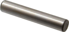 Made in USA - 5/8" Diam x 3-1/2" Pin Length Grade 8 Alloy Steel Standard Dowel Pin - Bright Finish, C 47-58 & C 60 (Surface) Hardness, 46,000 Lb (Single Shear), 92,000 Lb (Double Shear) Breaking Strength, 1 Beveled & 1 Rounded End - Exact Tool & Supply