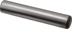 Made in USA - 3/4" Diam x 4" Pin Length Grade 8 Alloy Steel Standard Dowel Pin - Bright Finish, C 47-58 & C 60 (Surface) Hardness, 132,400 Lb (Double Shear), 66,200 Lb (Single Shear) Breaking Strength, 1 Beveled & 1 Rounded End - Exact Tool & Supply