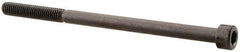 Made in USA - #10-32 UNF Hex Socket Drive, Socket Cap Screw - Alloy Steel, Black Oxide Finish, Partially Threaded, 3-1/4" Length Under Head - Exact Tool & Supply