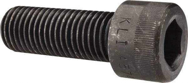 Made in USA - 1-8 UNC Hex Socket Drive, Socket Cap Screw - Alloy Steel, Black Oxide Finish, Fully Threaded, 2-3/4" Length Under Head - Exact Tool & Supply