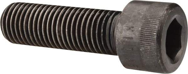Made in USA - 1-8 UNC Hex Socket Drive, Socket Cap Screw - Alloy Steel, Black Oxide Finish, Fully Threaded, 3-1/4" Length Under Head - Exact Tool & Supply