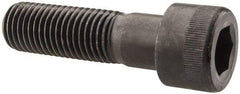 Made in USA - 1-8 UNC Hex Socket Drive, Socket Cap Screw - Alloy Steel, Black Oxide Finish, Partially Threaded, 3-1/2" Length Under Head - Exact Tool & Supply