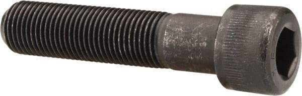 Made in USA - 1-8 UNC Hex Socket Drive, Socket Cap Screw - Alloy Steel, Black Oxide Finish, Partially Threaded, 4-1/4" Length Under Head - Exact Tool & Supply