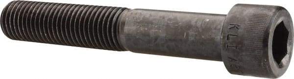 Made in USA - 1-8 UNC Hex Socket Drive, Socket Cap Screw - Alloy Steel, Black Oxide Finish, Partially Threaded, 6" Length Under Head - Exact Tool & Supply