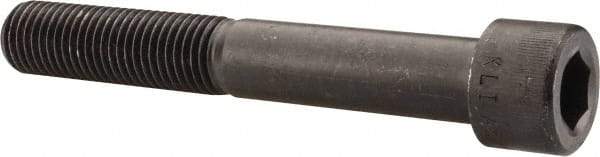 Made in USA - 1-8 UNC Hex Socket Drive, Socket Cap Screw - Alloy Steel, Black Oxide Finish, Partially Threaded, 7" Length Under Head - Exact Tool & Supply