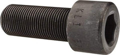 Made in USA - 1-14 UNF Hex Socket Drive, Socket Cap Screw - Alloy Steel, Black Oxide Finish, Fully Threaded, 2-1/2" Length Under Head - Exact Tool & Supply