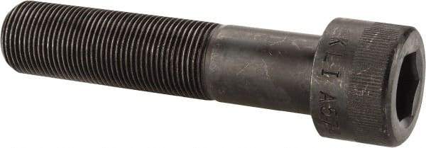 Made in USA - 1-14 UNF Hex Socket Drive, Socket Cap Screw - Alloy Steel, Black Oxide Finish, Partially Threaded, 4-1/2" Length Under Head - Exact Tool & Supply